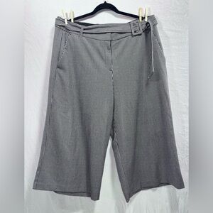 Lane Bryant wide Leg black & white mini checkered cropped pants Women’s size 20